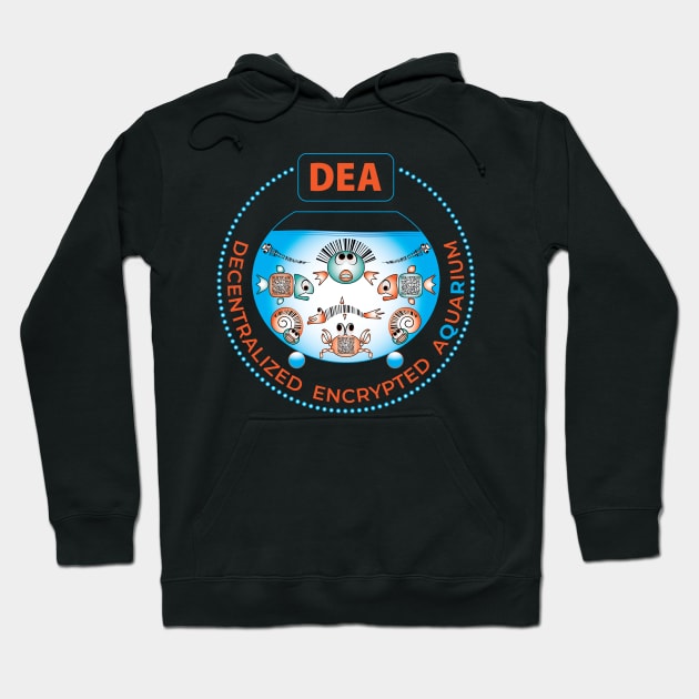 DEA. Decentralized Encrypted Aquarium. Hoodie by voloshendesigns